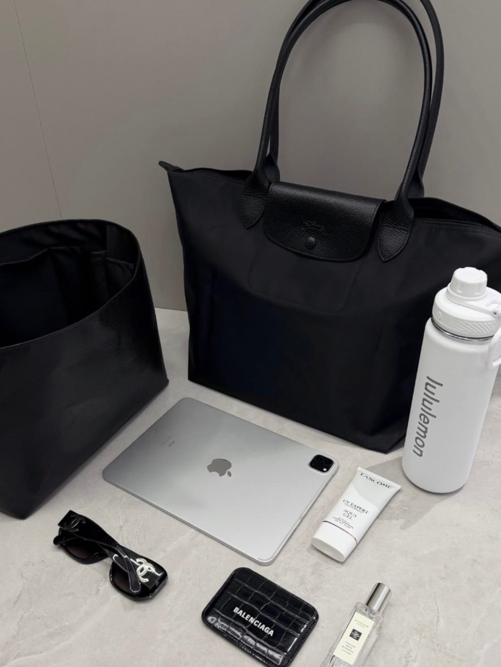 New- Longchamp Le Pliage All Black